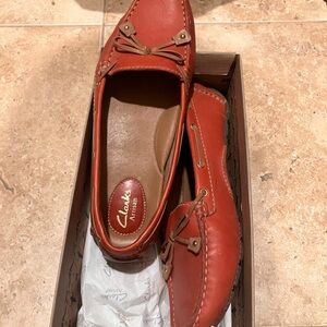 Clarks Red Dunbar Racer Loafers